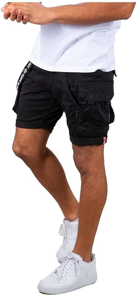 ALPHA INDUSTRIES Herren Cargos Utility Short Short für Herren 30 Schwarz, 30 Schwarz