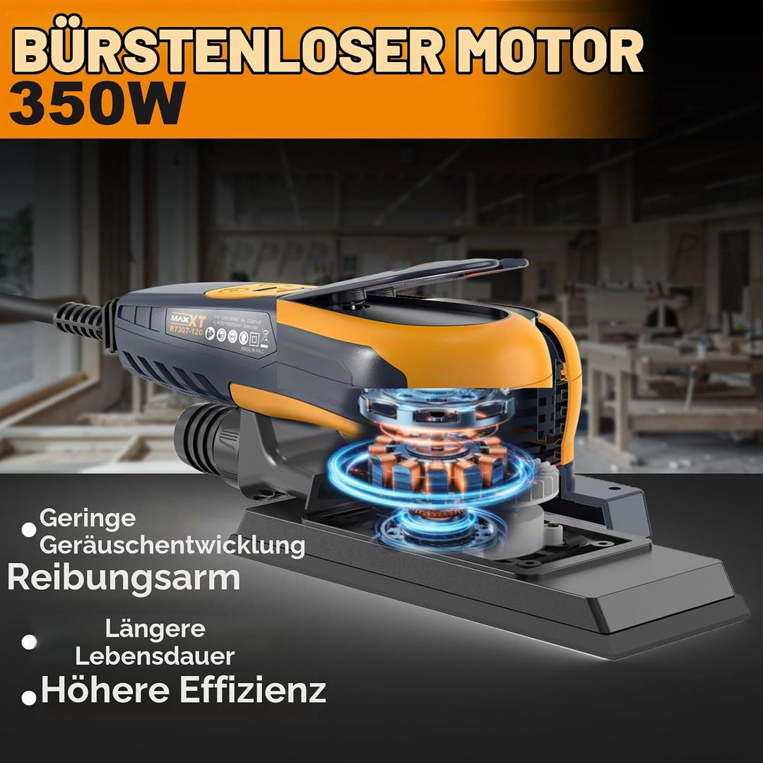 MAXXT Bürstenlose Elektroschleifer 3.0 350W, einstellbare Geschwindigkeit 4000-10000/Umin, automatis