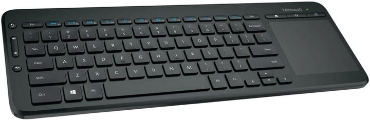 Microsoft All-in-One Media Keyboard (Tastatur met Trackpad, deutsches QWERTZ Tastaturlayout, black,