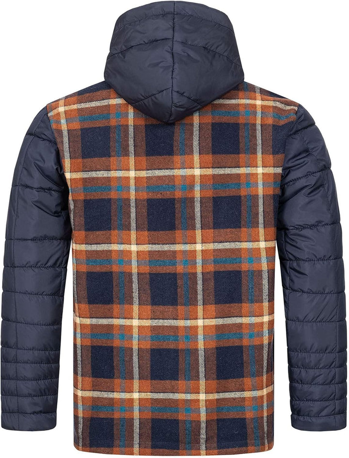 Rock Creek Herren Übergangsjacke Karierte Flanelljacke H-265, Braun