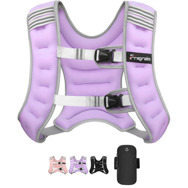 Fragraim Gewichtsweste, 6 kg/8 kg/10 kg/12 kg/16 kg Gewichtsweste für Frauen Herren mit reflektieren