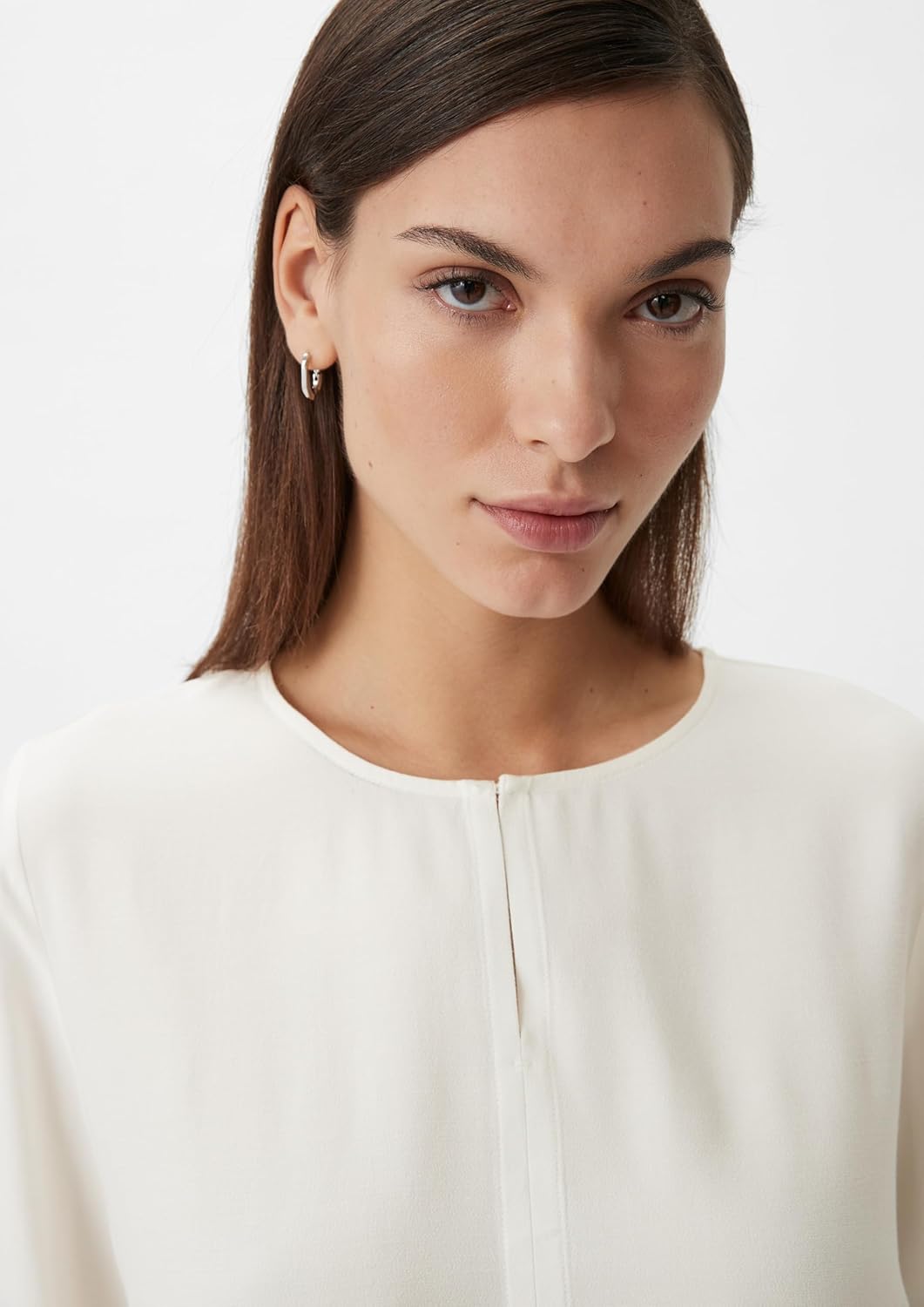 Comma Damen Bluse 34 0120 Weiss, 34 0120 Weiß