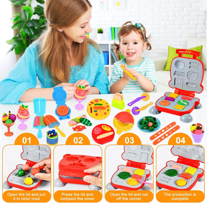 UCAMP Knetwerkzeug Set mit Plastilin Werkzeuge für Kinder - Zubehör für Knete, Teig - Spielset Burge