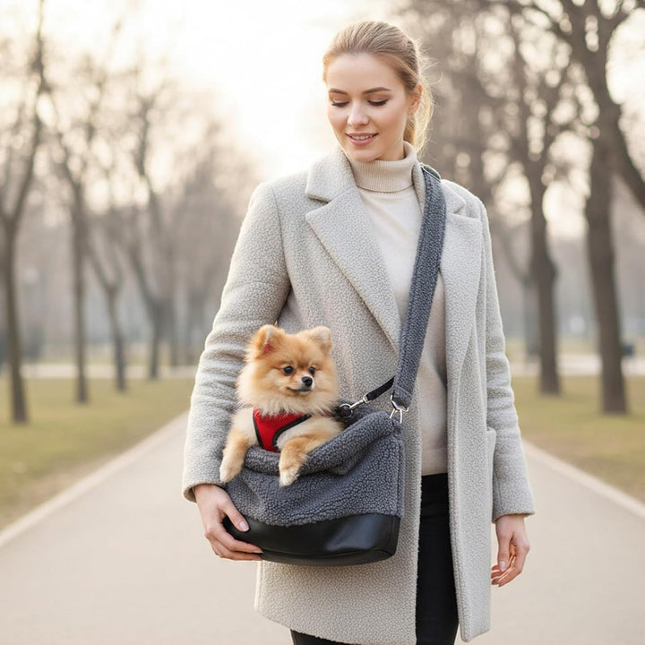 Tragetasche für kleine Hunde, wasserdicht, warm, mit Sicherheitsgurt, Schnalle, für kleine und mitte
