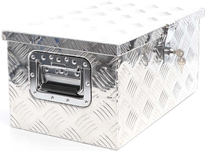XPOtool Werkzeugbox Alu 50,8 x 30,5 x 24 cm, Silberfarbene Transportbox, Werkzeugkiste inkl. Schlüss