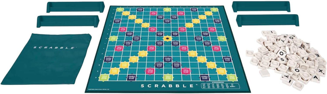 Mattel Games Scrabble Original, Italienische Version, Gesellschaftsspiel, Brettspiel, Familienspiel,
