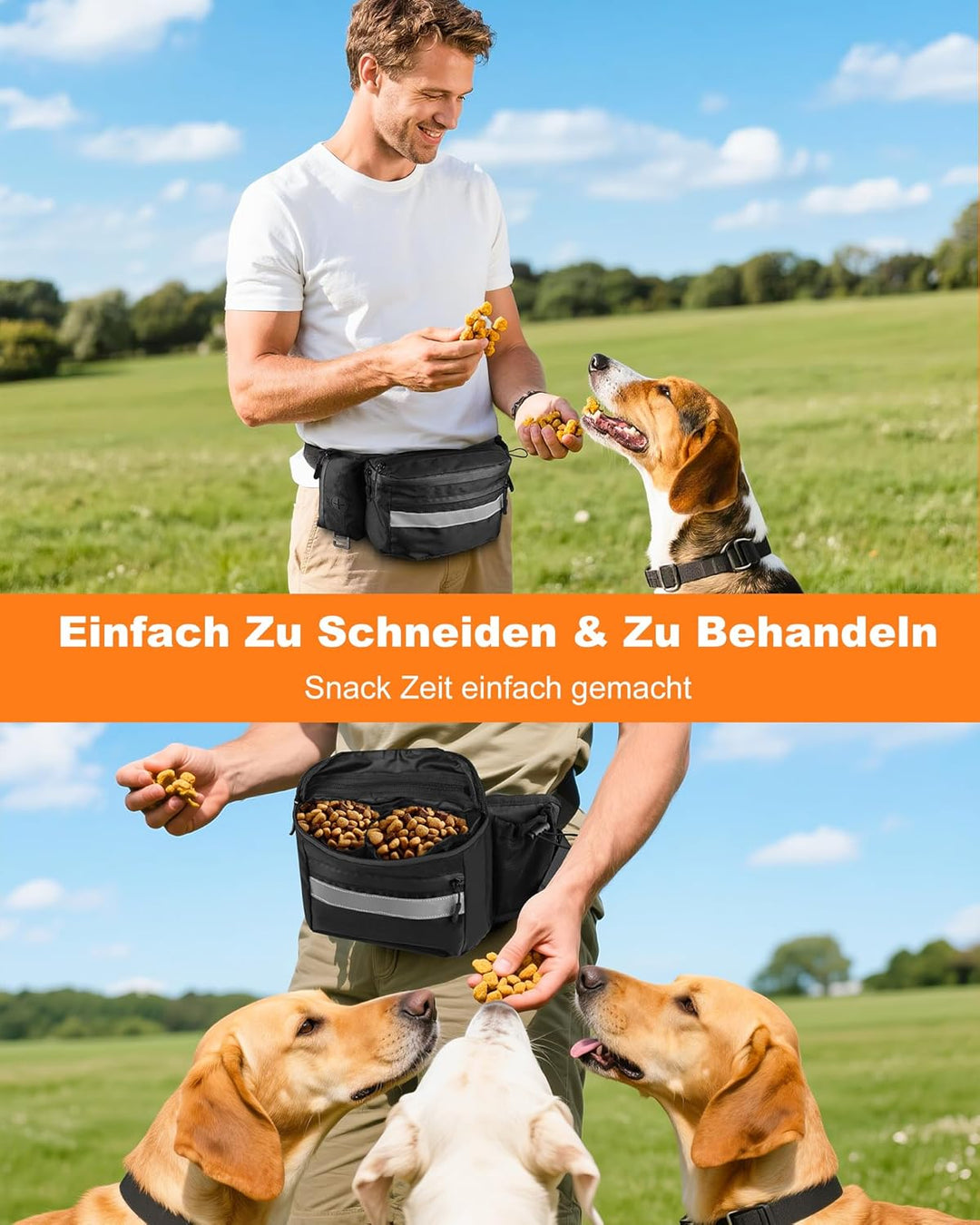 Futterbeutel Hundetraining - Wasserdichter Leckerlibeutel für Hunde mit Grosser Kapazität, Abnehmbar