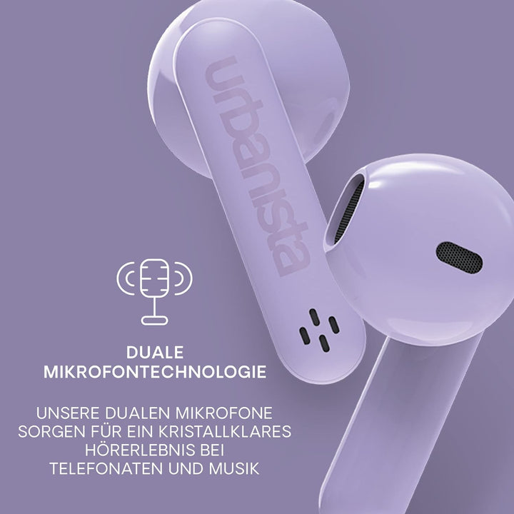 Urbanista In Ear Kopfhörer kabellos Bluetooth 5.3, IPX4 True Wireless Earbuds, 2 Mikrofone, 20 Std S
