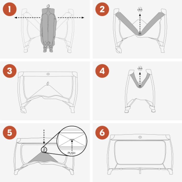 Hauck Reisebett Dream N Play 120 x 60 cm, für Babys und Kinder ab Geburt bis 15 kg, Leicht, Kompakt
