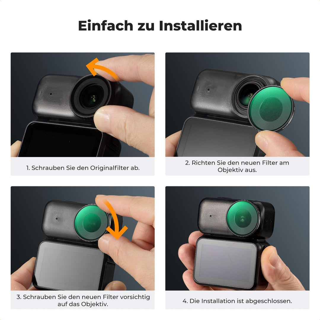 K&F CONCEPT DJI Nano Black-Mist 1/4 Filter, Black Diffusion Filter mit Mehrfach Beschichtete HD opti