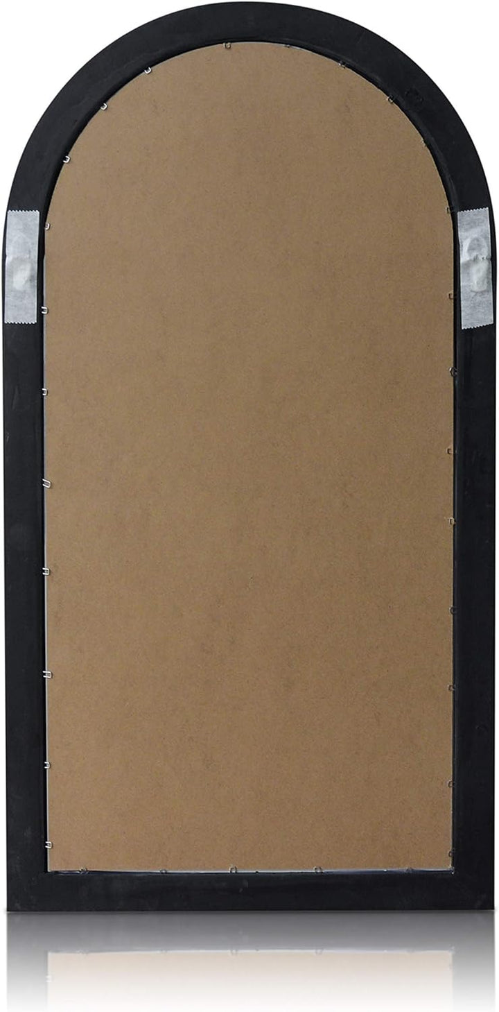 Antic by Casa Chic - Französischer Fensterspiegel - 46x86 cm - Fester Rahmen - Matt Schwarz 46 x 86