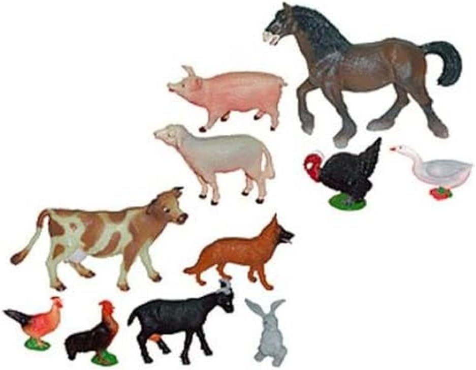 Tierfiguren, Bauernhoftiere, 11 Figuren-27420