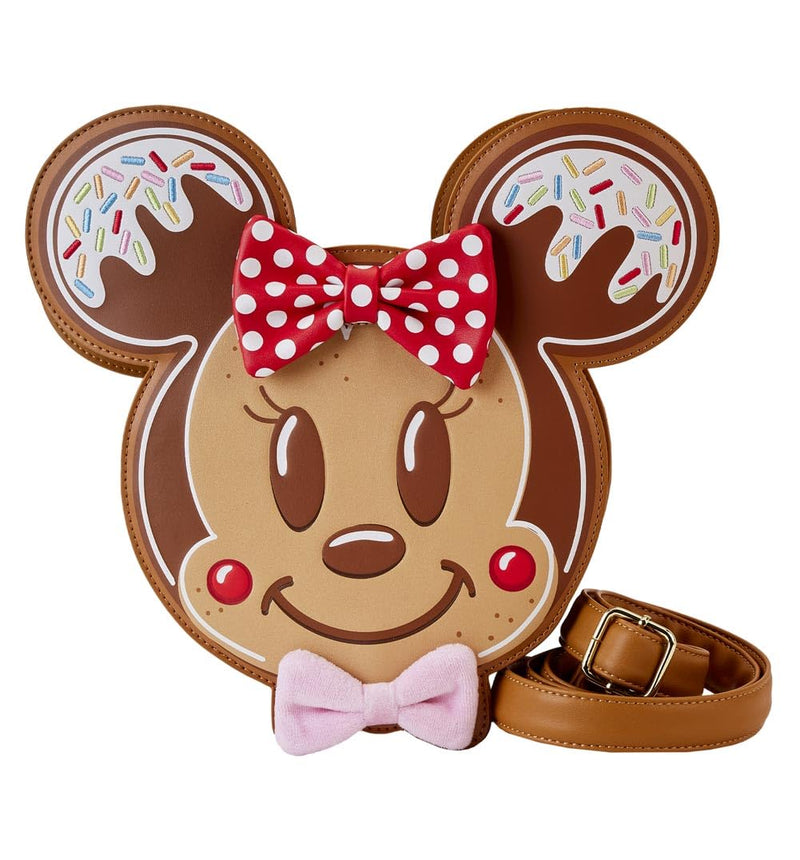 Loungefly Mickey & Minnie Gingerbread Cookie Crossbody Geldbörse | Disney, Braun, Standard, Figurale