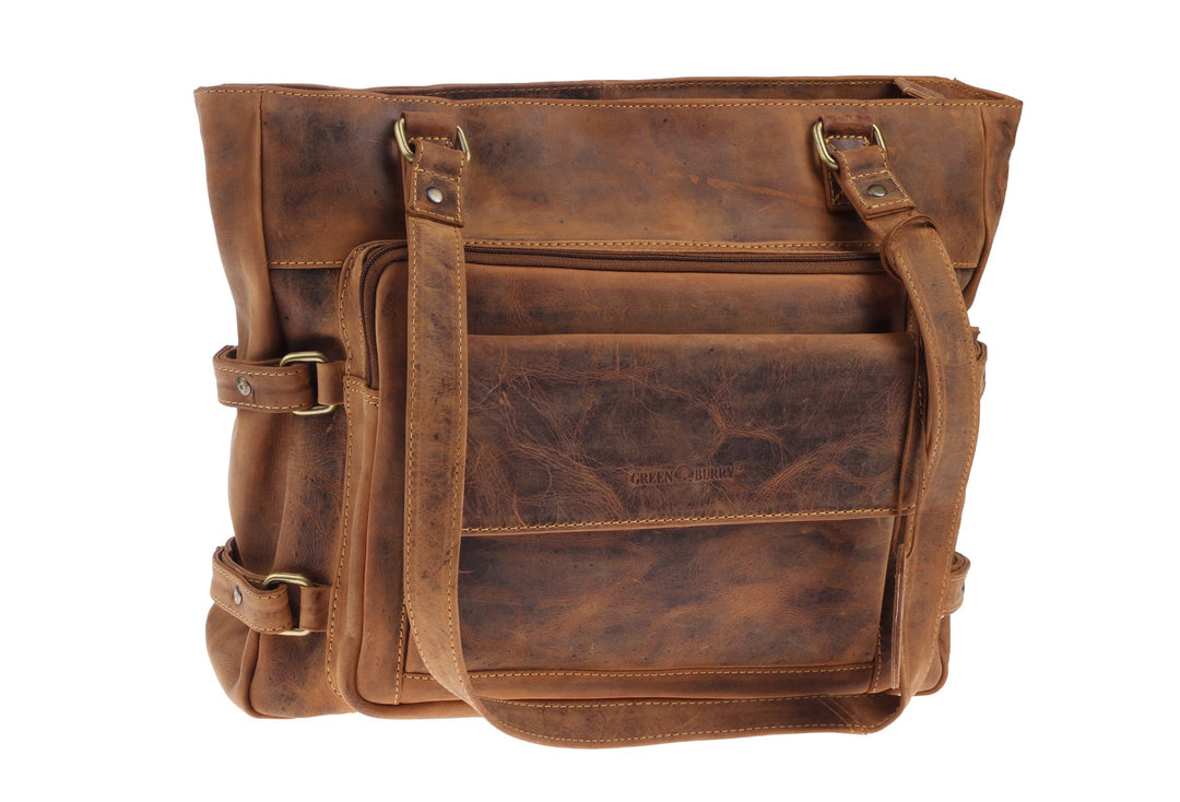 Greenburry Vintage Shopper Leder grosse Tasche 38x8x32cm Handtasche