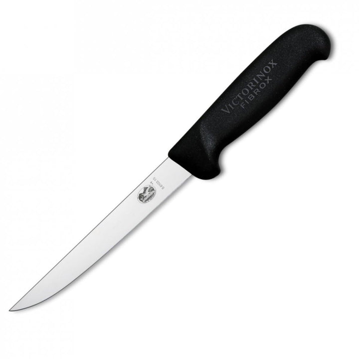 Victorinox, coltello disossatore Fibrox con lama dritta da 15 cm in acciaio inox, antiscivolo, nero,