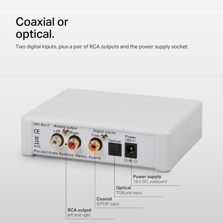 Pro-Ject DAC Box, E Digital/Analog Wandler, Weiss Weiss, Weiss