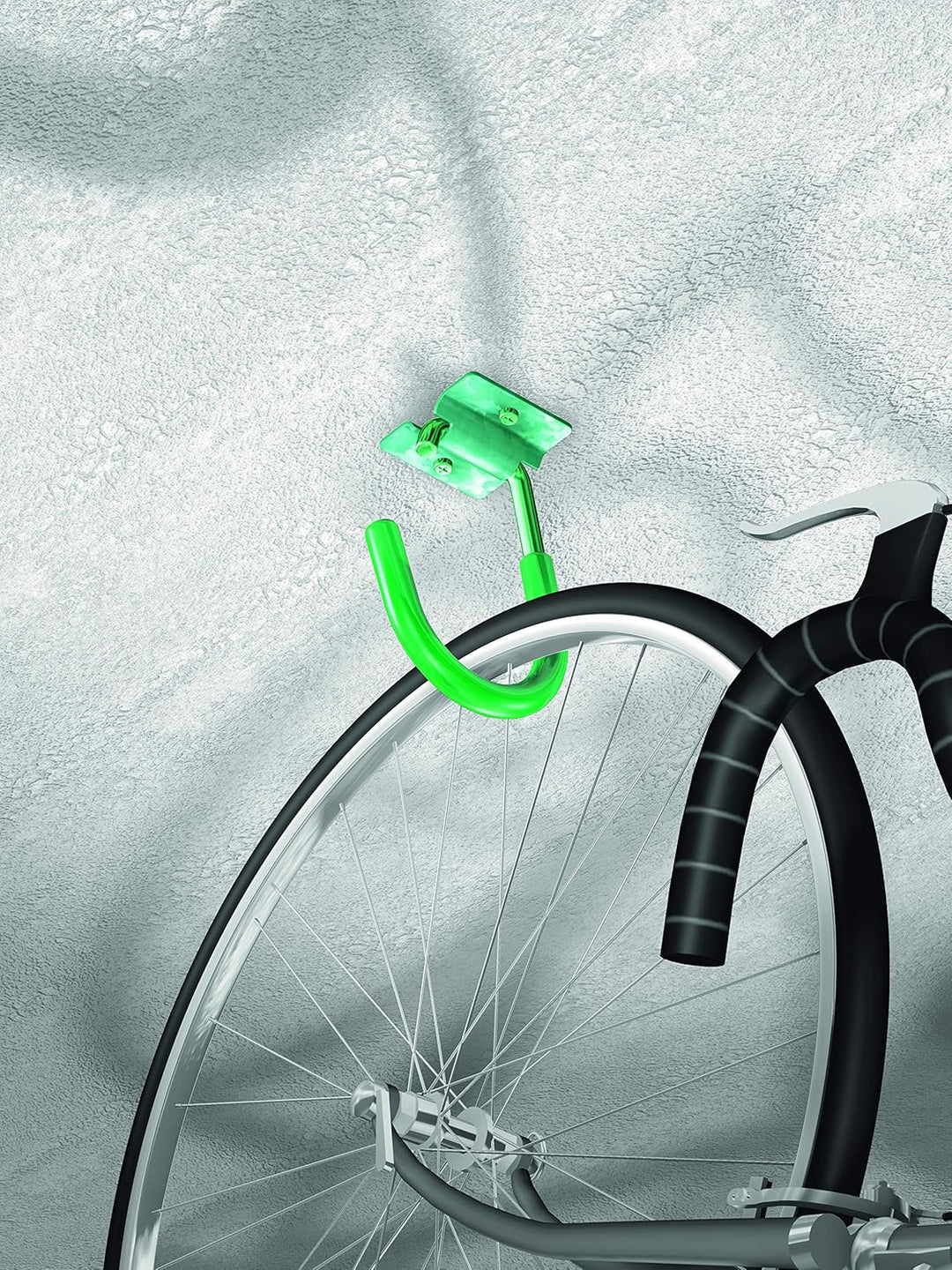 Alberts 802011 Fahrradhaken | gebogen | inkl. Befestigungsmaterial | galvanisch blau verzinkt | Hake