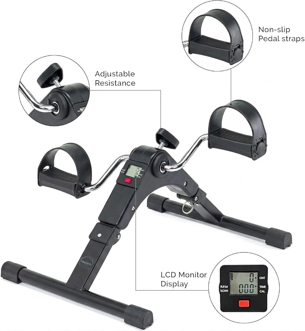 Heimtrainingspedale, Mini-Heimtrainer, klappbarer Heimtrainer, Heimtrainingsgerät, Seniorenpedale, P
