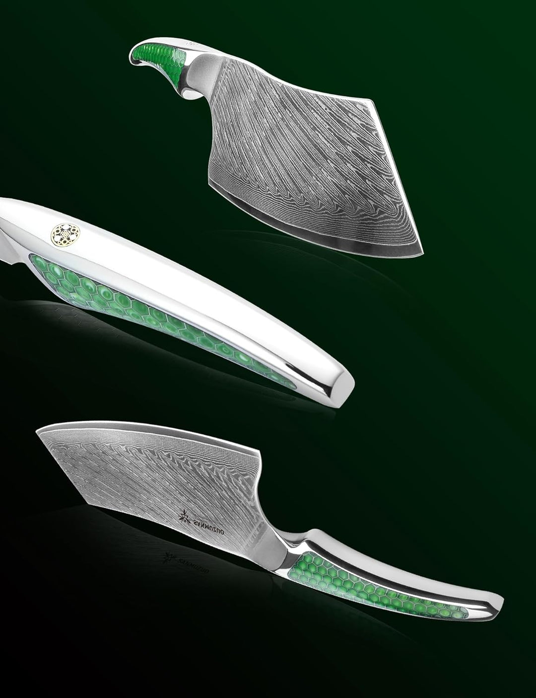 18CM Nakiri-Messer, Fleischerbeil aus Japanischem VG-10-Damaszenerstahl, ultrascharfes Gemüsemesser