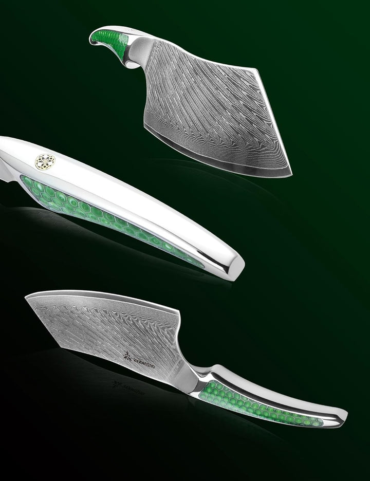 18CM Nakiri-Messer, Fleischerbeil aus Japanischem VG-10-Damaszenerstahl, ultrascharfes Gemüsemesser