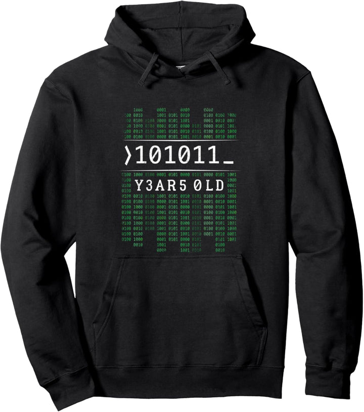 101011 Jahre Alt 43. Geburtstag Binärcode Coder Informatiker Pullover Hoodie