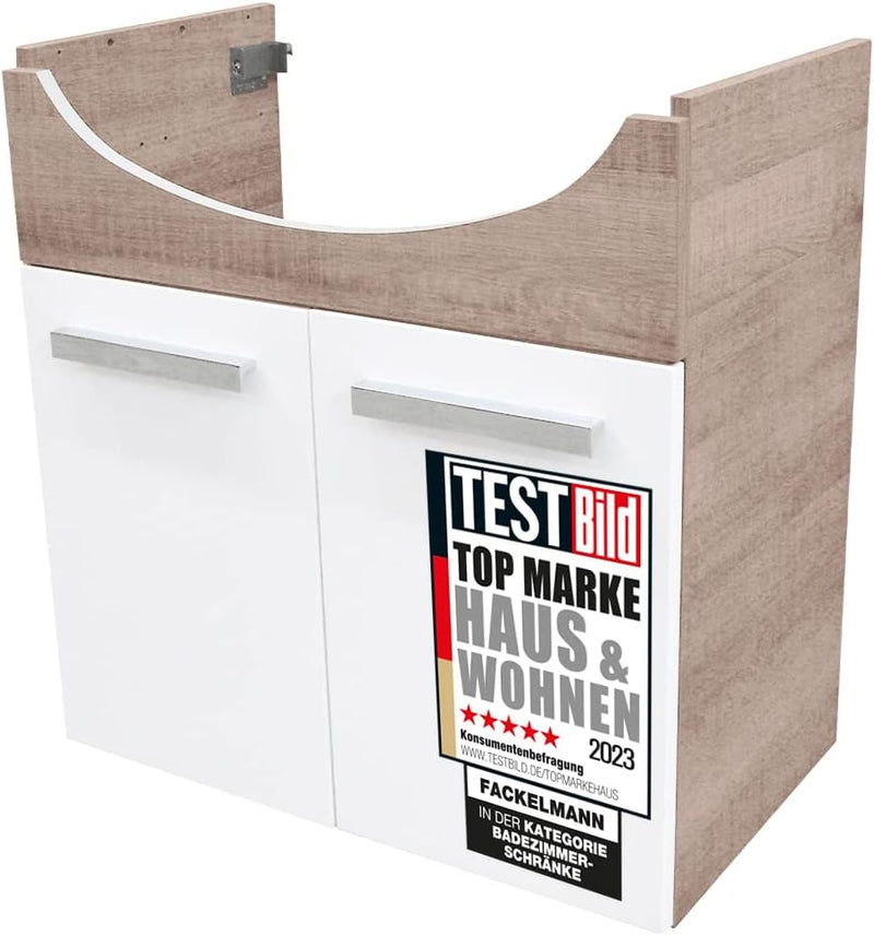 FACKELMANN Waschtischunterschrank A-VERO/Badschrank mit gedämpften Scharnieren/Masse (B x H x T): ca