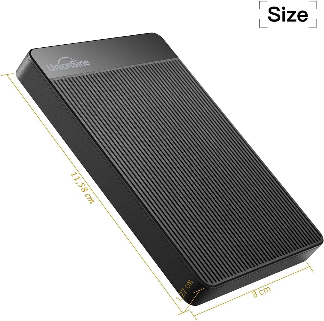 UnionSine Externe Festplatte 1TB ultradünn tragbar 2,5 Zoll USB 3.0, SATA, Festplattenspeicher für P