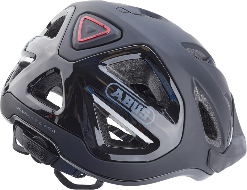 ABUS Stadthelm Urban-I 3.0 ACE - sportlicher Fahrradhelm mit LED-Rücklicht, verlängertem Schirm und