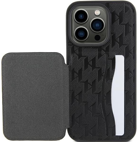 CG MOBILE Karl Lagerfeld Saffiano Hartschale mit Kartenfach für iPhone 15 Pro