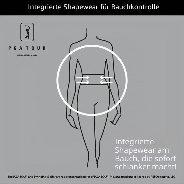 PGA TOUR Damen Golfhose Golfhose Zum Überziehen mit Bauchkontrolle XS Schwarz (Black Iris), XS Schwa