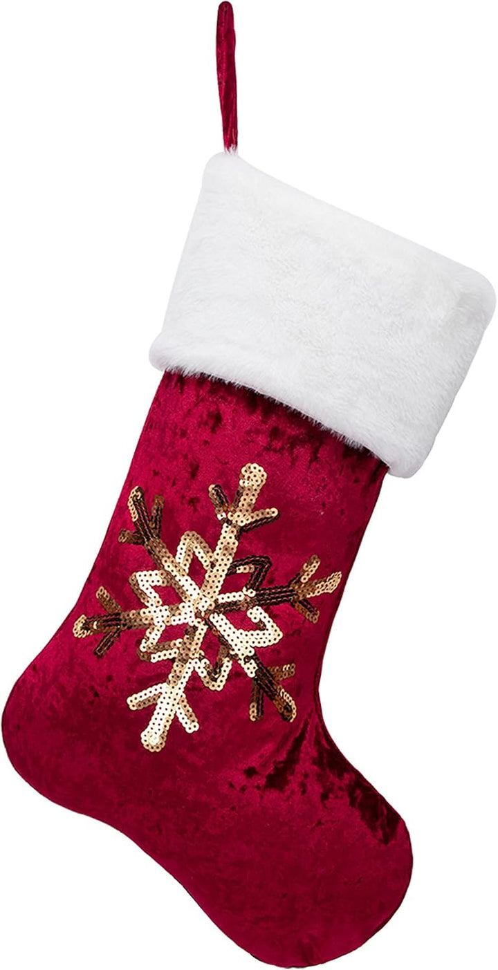 Beyond Your Thoughts Nikolausstrumpf Weihnachtsstrumpf zum Befüllen &amp; Aufhängen, Nikolaussocke Weihn