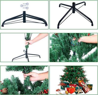 himaly Künstliche Weihnachtsbäume 180 cm mit 688 Spitzen, PVC/PE Material Naturgetreue Tannenbaum kü