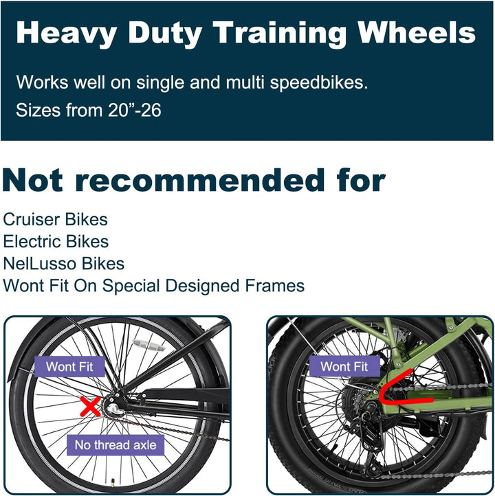 MOSHAY Roll Over Bild zu Zoom in Fahrrad Training Räder passt 16 18 20 22 24 Zoll Kinder variable Fa