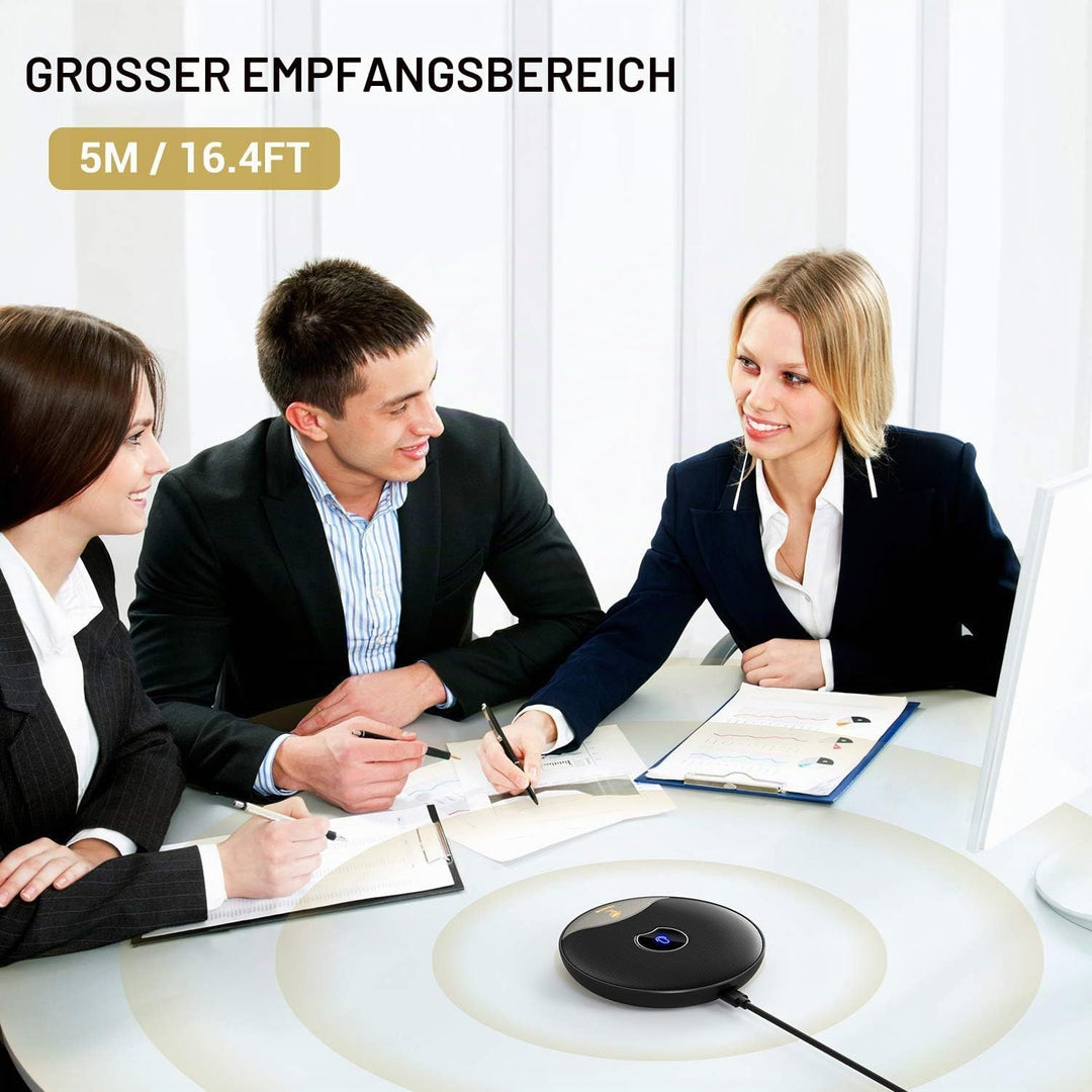 TONOR USB Konferenzmikrofon, 360 Grad omnidirektionales PC Computer Kondensator Mikrofon mit Stummsc