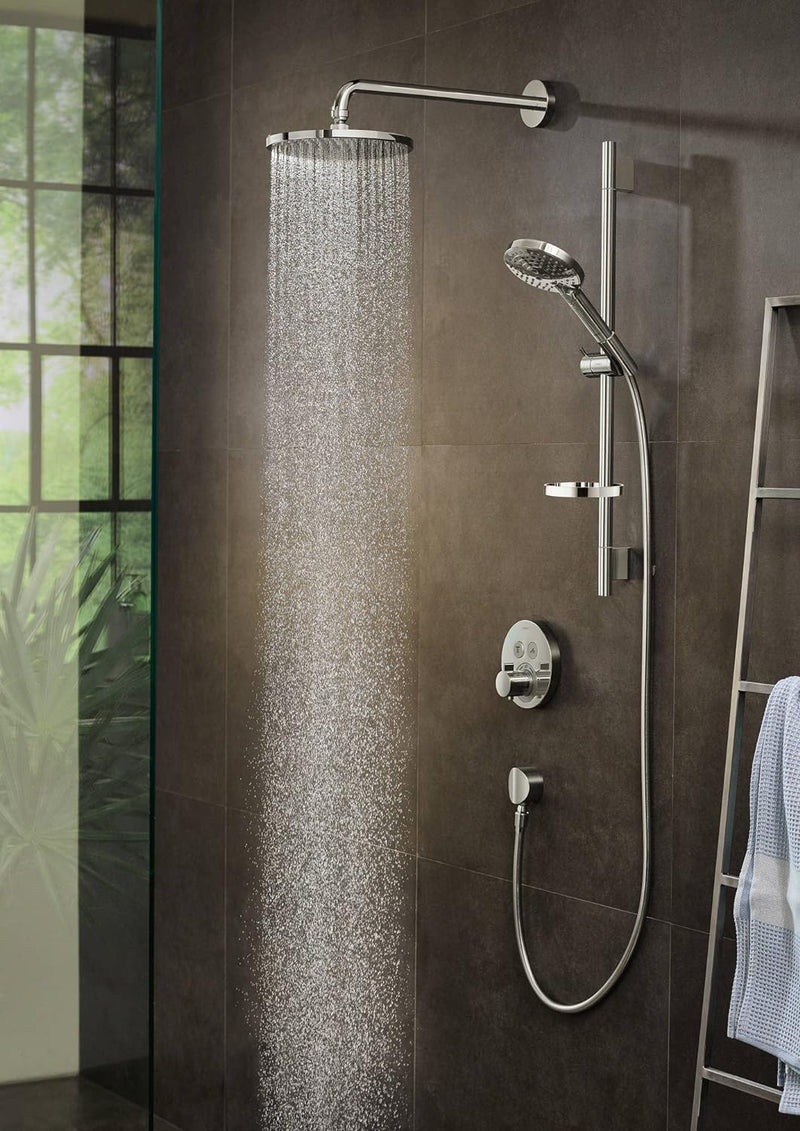 hansgrohe wassersparendes Duschsystem Raindance Select PowderRain Regendusche (Duschkopf, Schlauch,