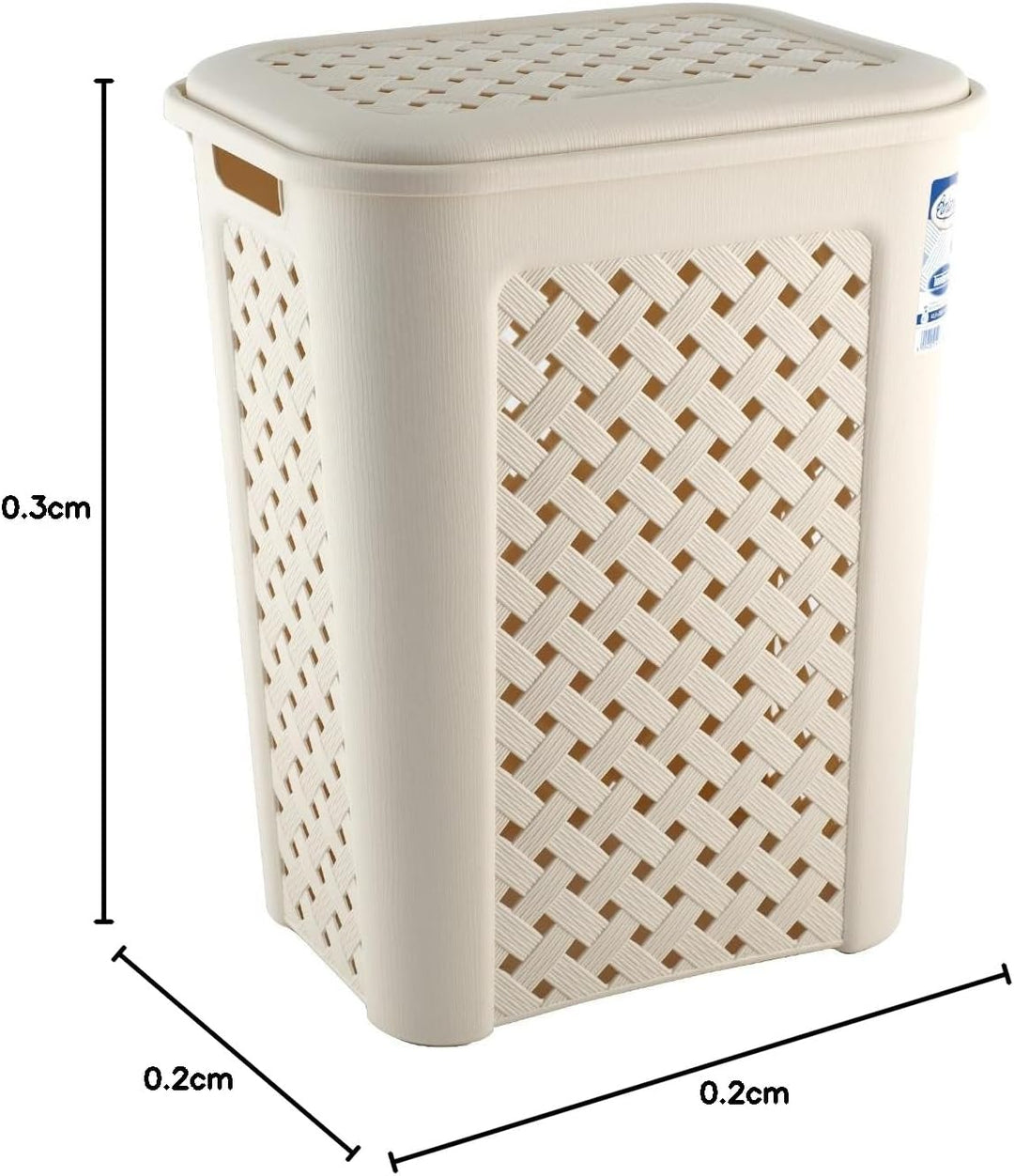 Tontarelli Arianna Wäschekorb, gelochtes Modell, Kunststoff, Beige, 50 Liter