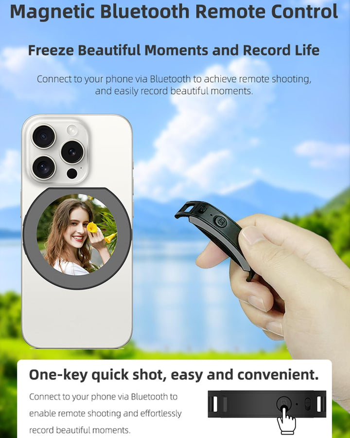 Magnetischer kabelloser Selfie-Monitor-Bildschirm für iPhone und Android, 1200 mAh mit Bluetooth-Fer