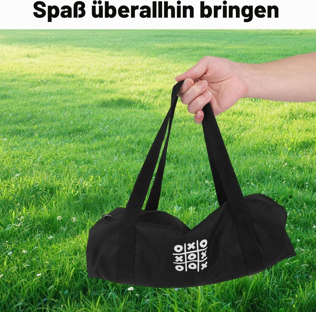 Riesiges Tic-Tac-Toe-Spiel für Draussen, 90x90cm Gross Sitzsack-Wurfspiel für Kinder Erwachsene Fami