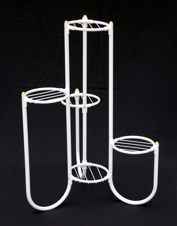DanDiBo Blumentreppe Metall Weiss 93920 Pflanzenentreppe 81 cm Blumenregal Pflanzenständer Blumenstä
