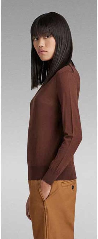 G-STAR Damen Core Roll Neck Knitted Sweater XS Braun (Chocolate Lab D21961-d166-d312), XS Braun (Cho