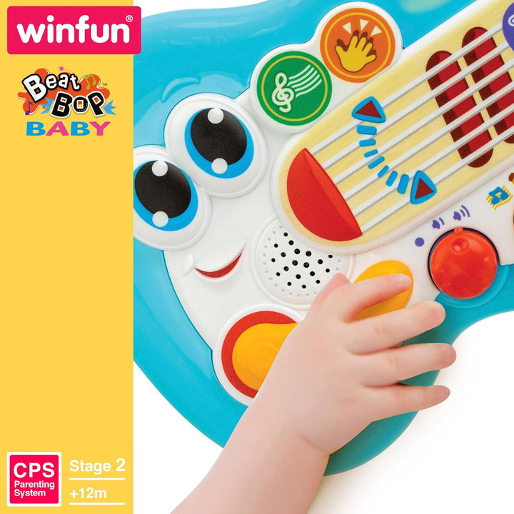 Winfun Kindergitarre, E-Gitarre für Babys, Spielzeug mit Musik, Licht und Sound, Musikspielzeug, Ges