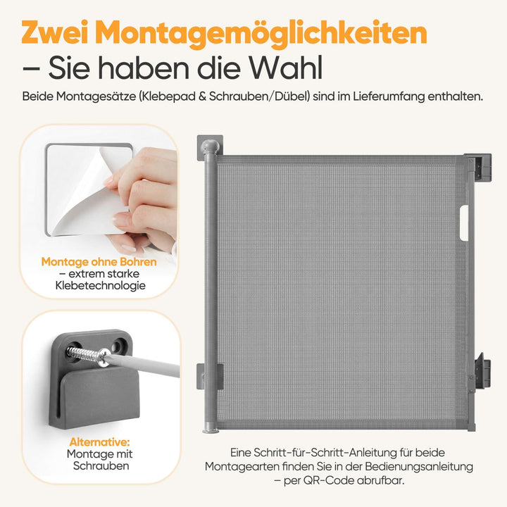 Sekey Treppenschutzgitter Ausziehbar 0-150 cm, Höhe 97 cm,Treppenschutzgitter ohne Bohren, Kindersch