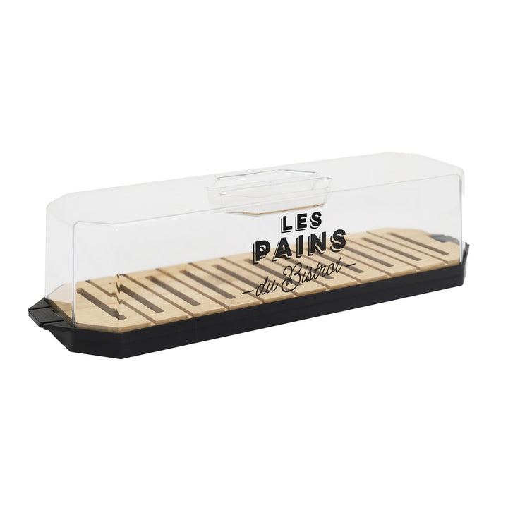 COOK CONCEPT, KA0644, Brotkasten mit transparentem Deckel und Holztablett, Elegantes Design zur opti