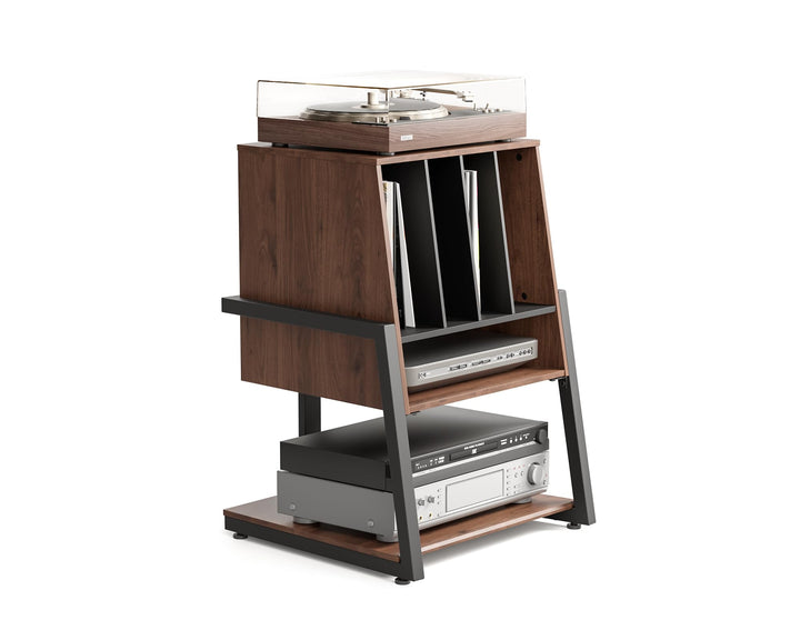 FITUEYES DESIGN Plattenspieler Tisch Hifi Rack Für Plattenspieler Schallplatten Kompaktanlage Platte