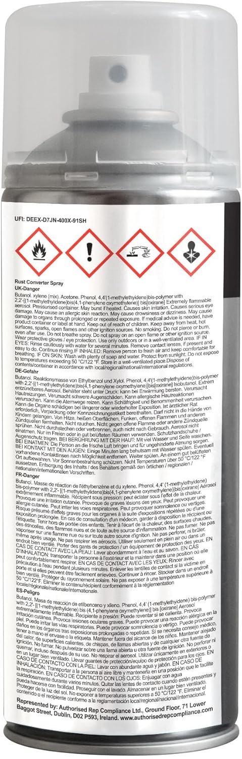 JENOLITE Rostumwandler Spray | 3 x 400ml | Hochwirksames Rostumwandler Auto | Epoxy Rostumwandler mi