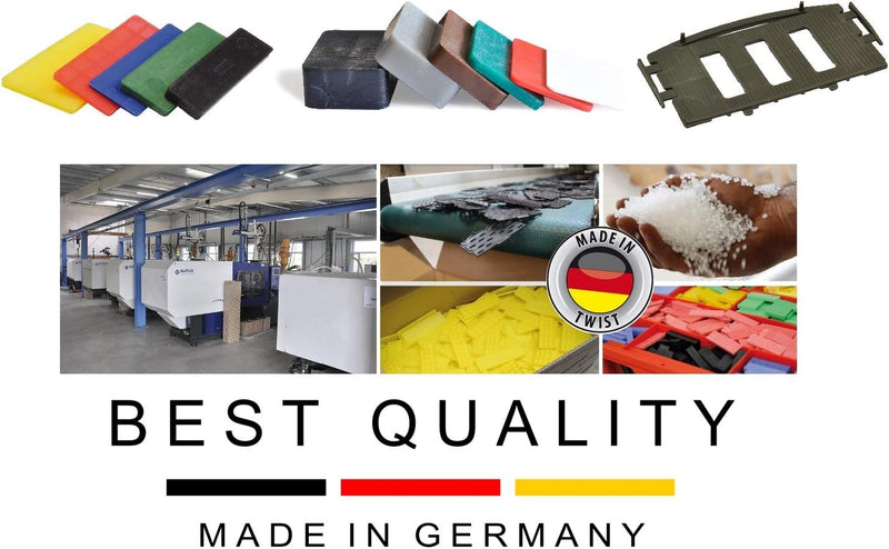 SILISTO Kunststoff Verglasungsklötze Set mehrfarbig 100 x 28 x 1-6 mm, 600 Stück - Made in Germany