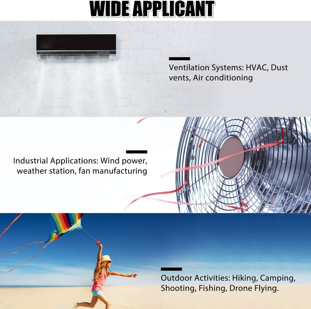 AIOMEST AI-100APP Bluetooth Digital Anemometer, Handgerät, Windgeschwindigkeitsmesser für Luftstromg