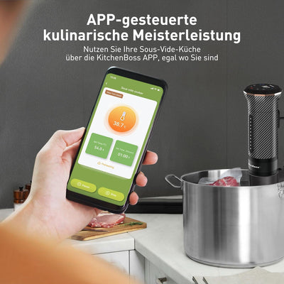 KitchenBoss Sous Vide Garer Stick WiFi：Sous Vide Stab Wi-Fi Präzisionskocher Immersion Tauchzikulato