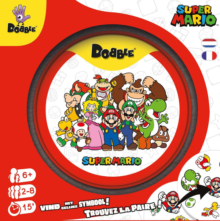 Asmodee - Dobble: Super Mario – Gesellschaftsspiele – Kartenspiel – Spiel für Kinder, Erwachsene und