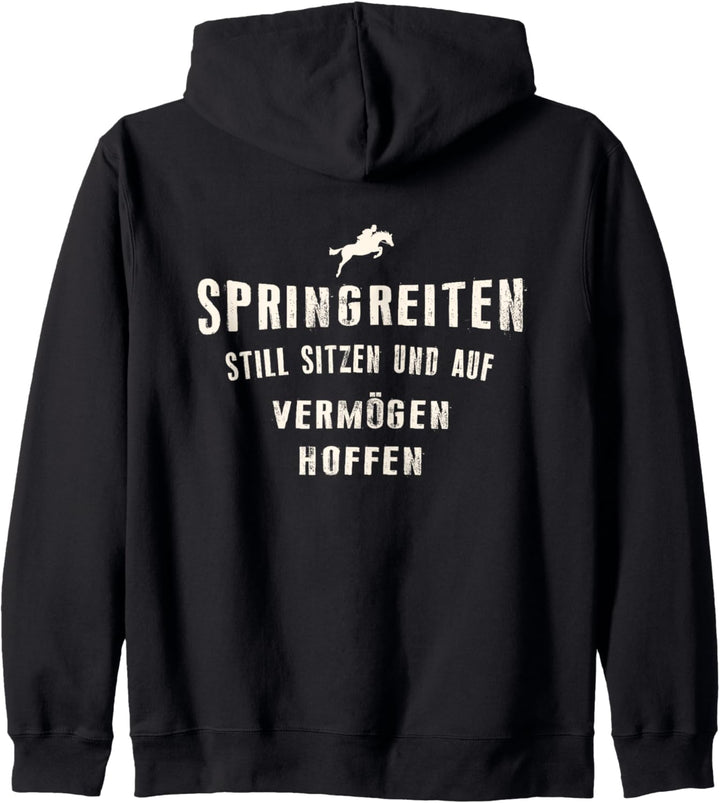Reiten Reiter Still Sitzen Und Auf Vermögen Hoffen Reit Kapuzenjacke